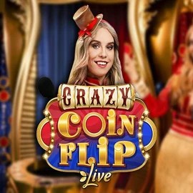 Crazy Coin Flip slot visual from Evolution available on wildrobincasinos-espana.com