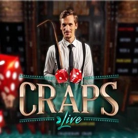 Official Live Casino logo: Live Craps by Evolution at Wild Robin Casino
